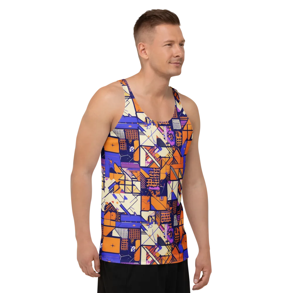 Electric Parcel on Men's Tank Top — Right Front