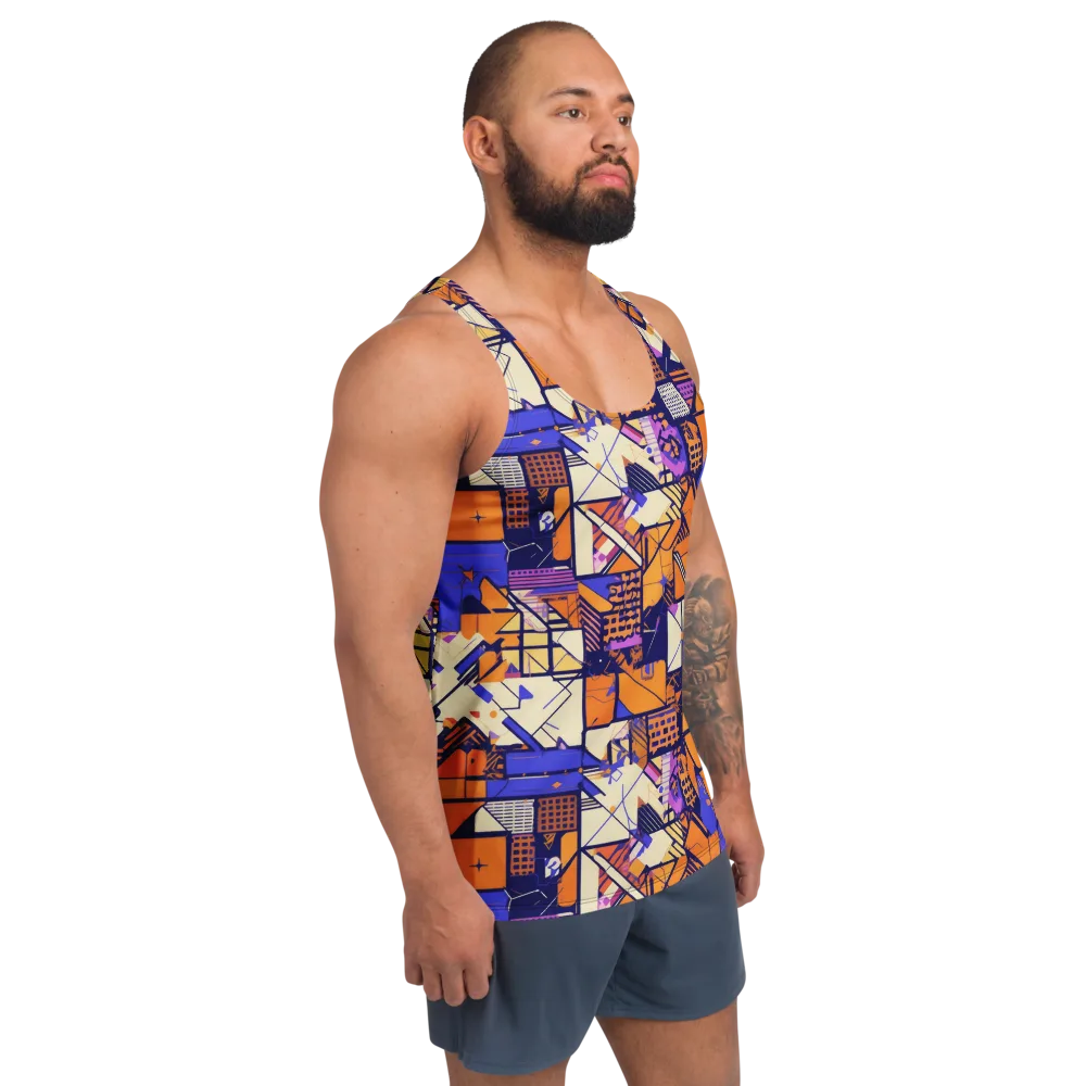 Electric Parcel on Men's Tank Top — Right Front