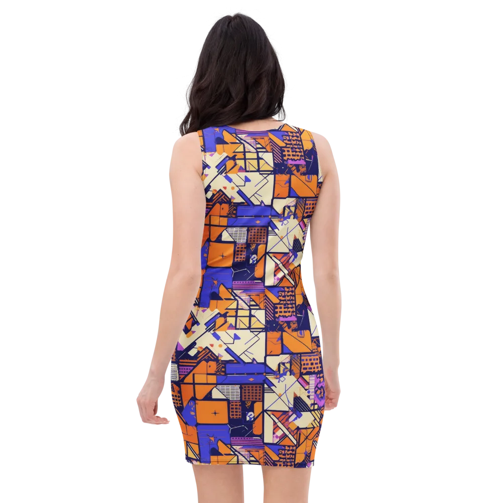 Electric Parcel on Bodycon Dress — Back