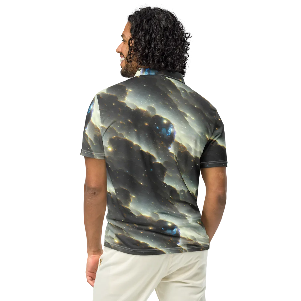 Rutkowski Nebula on Men's Slim Fit Polo Shirt — Back