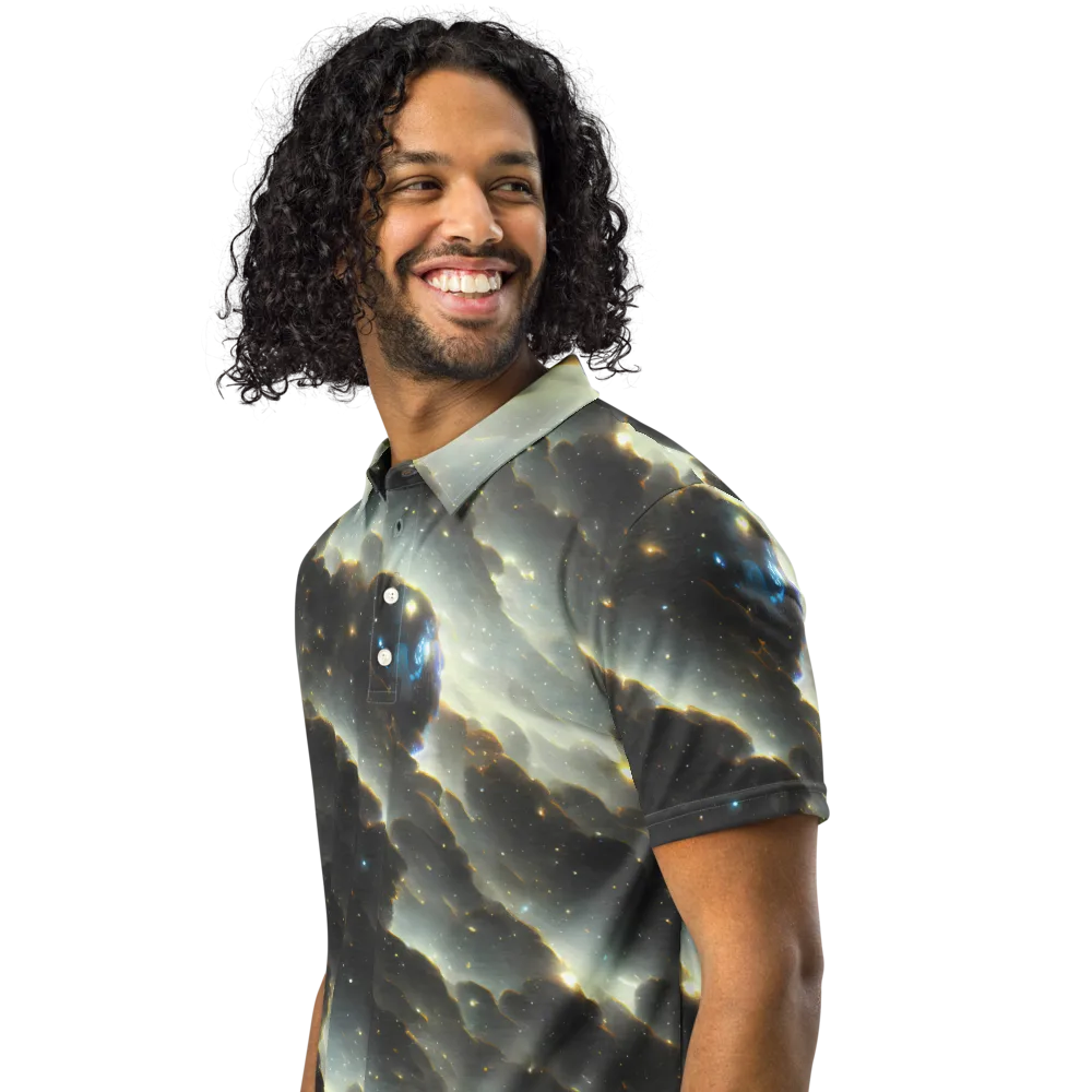 Rutkowski Nebula on Men's Slim Fit Polo Shirt — Left Front