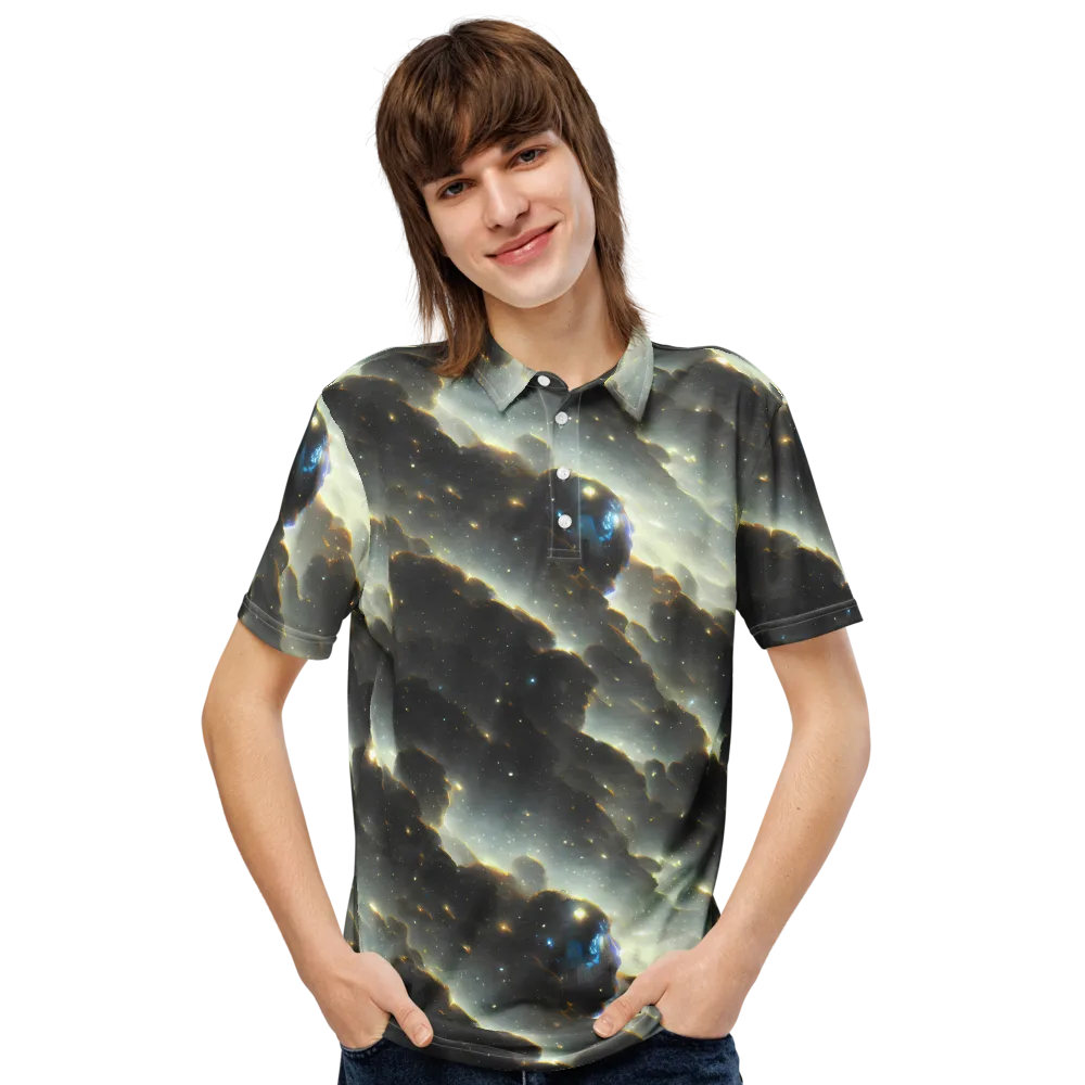 Rutkowski Nebula on Men's Slim Fit Polo Shirt — Front