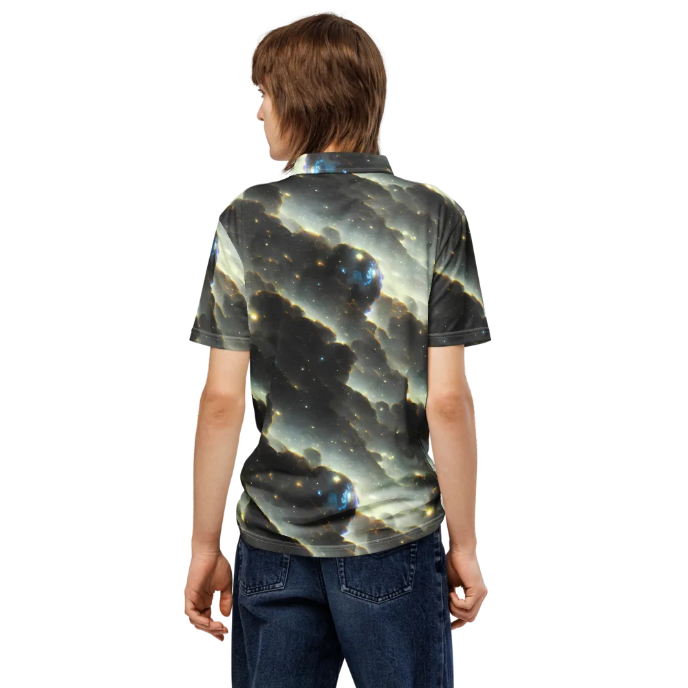 Rutkowski Nebula on Men's Slim Fit Polo Shirt — Back