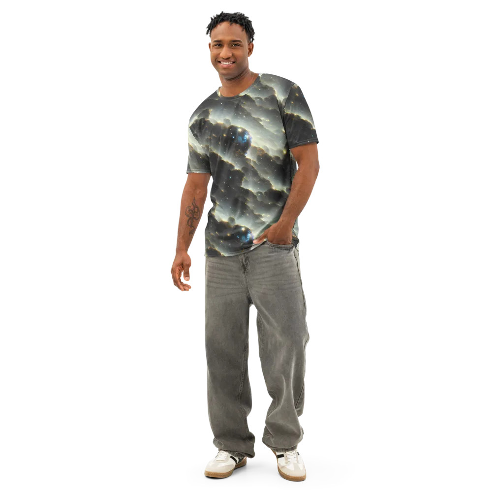 Rutkowski Nebula on Men's Cotton Crew Neck T-Shirt — Front