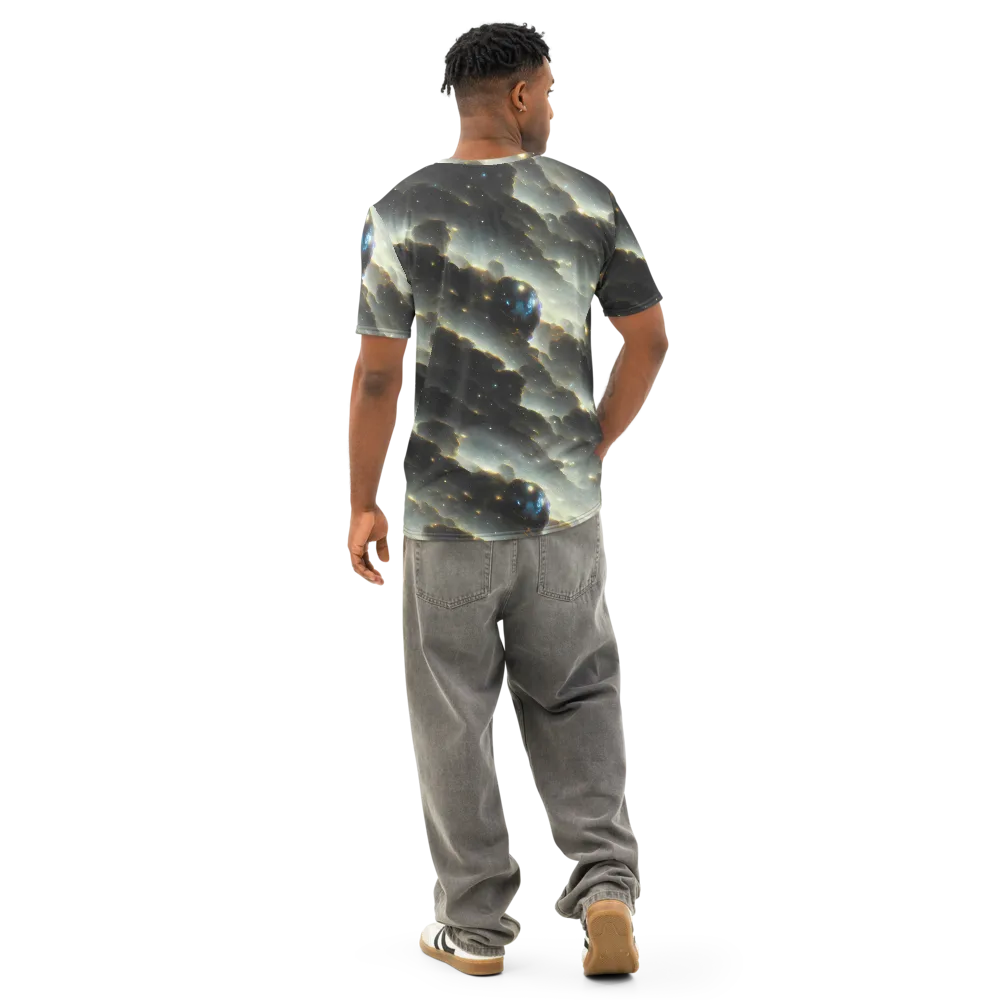 Rutkowski Nebula on Men's Cotton Crew Neck T-Shirt — Back