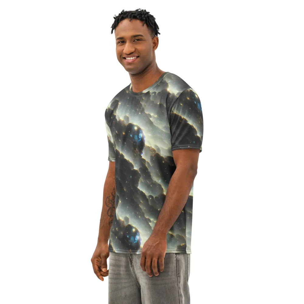 Rutkowski Nebula on Men's Cotton Crew Neck T-Shirt — Left Front