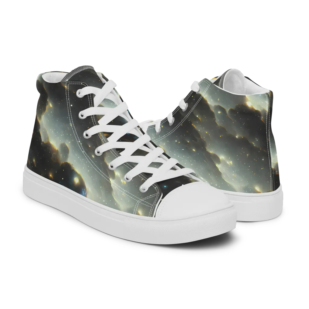 Rutkowski Nebula on Men's High Top Canvas Shoes — Right