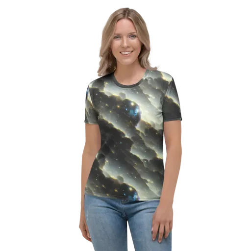 Rutkowski Nebula on a Women's Crew Neck T-Shirt
