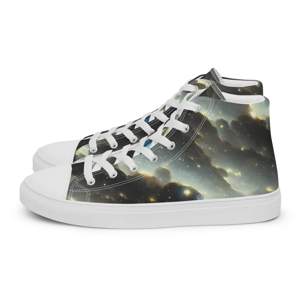 Rutkowski Nebula on Women's High Top Canvas Shoes — Left