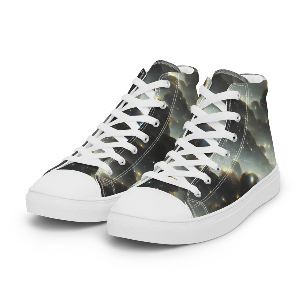Rutkowski Nebula on Women's High Top Canvas Shoes — Left Front