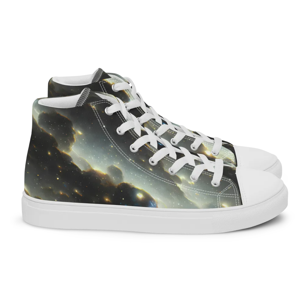 Rutkowski Nebula on Women's High Top Canvas Shoes — Right