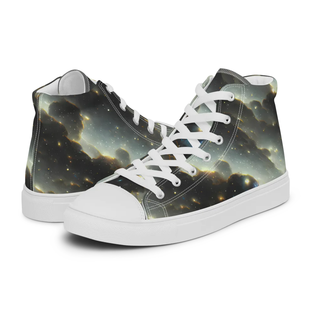 Rutkowski Nebula on Women's High Top Canvas Shoes — Left
