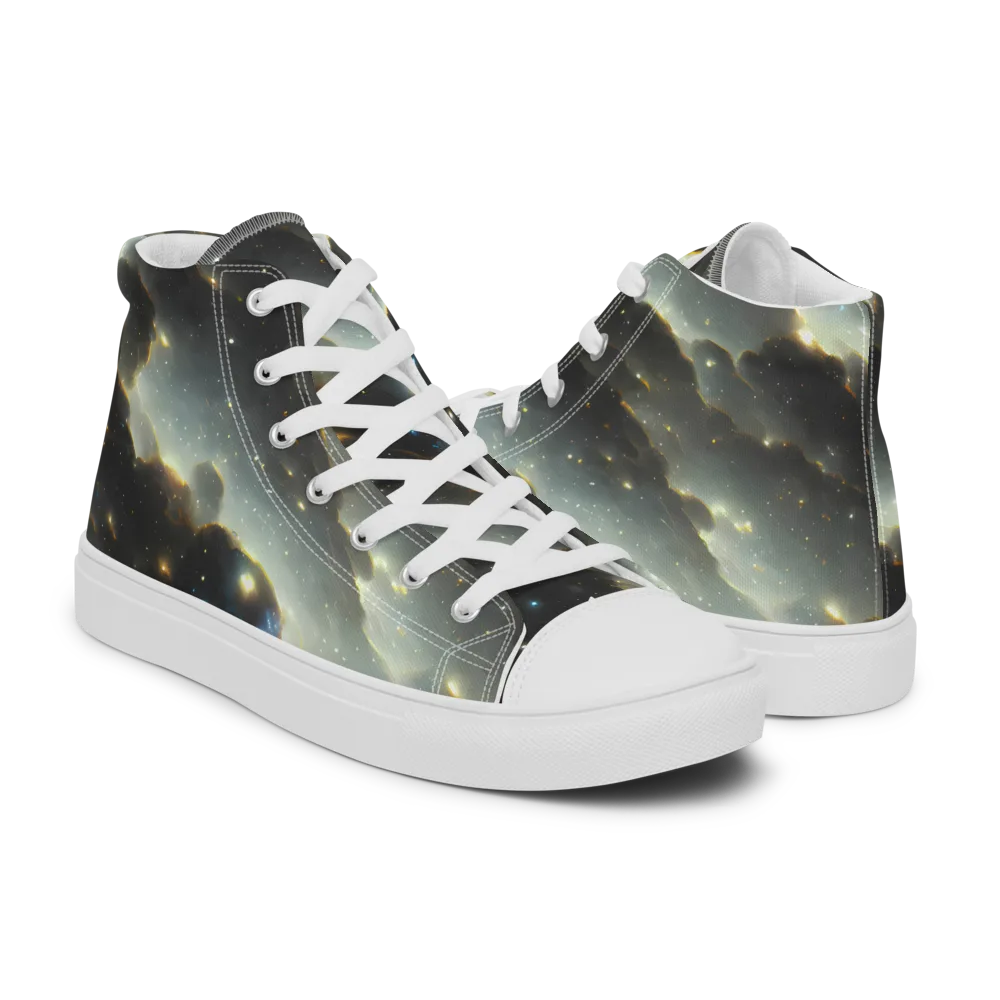 Rutkowski Nebula on Women's High Top Canvas Shoes — Right