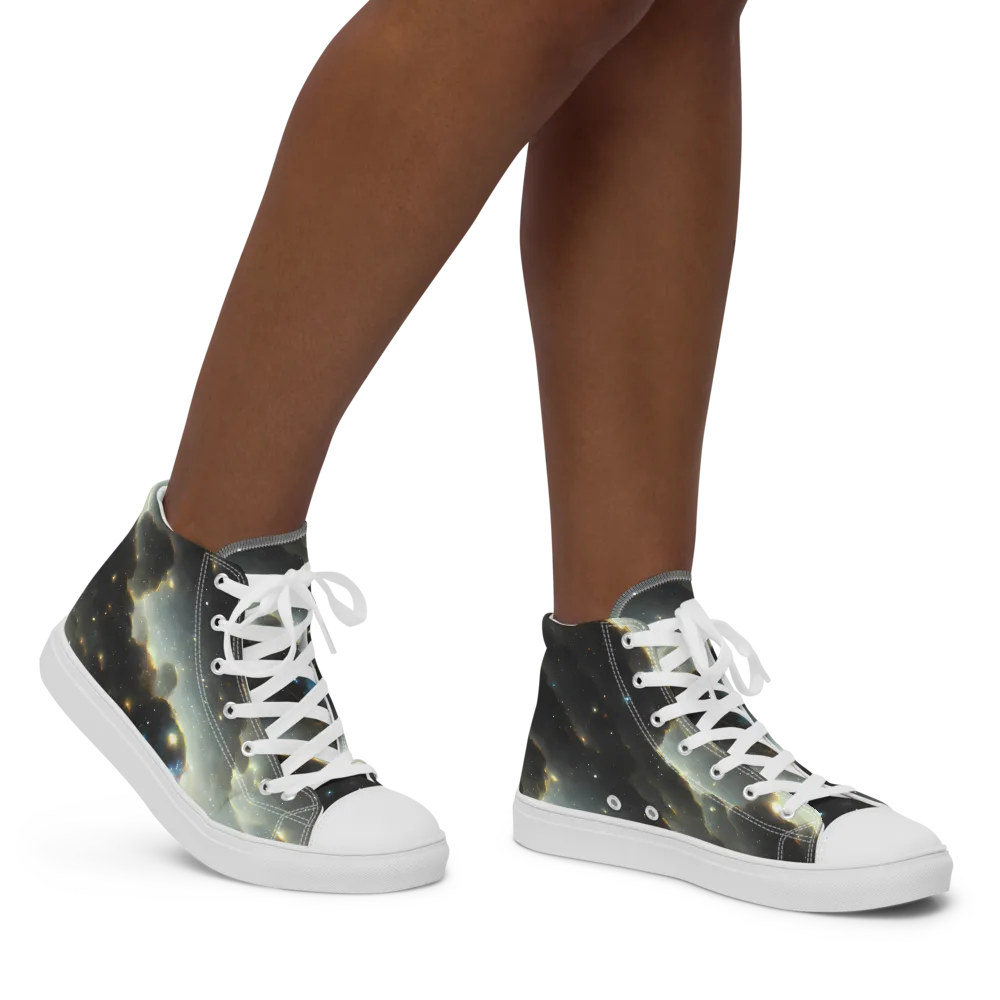 Rutkowski Nebula on Women's High Top Canvas Shoes — Right