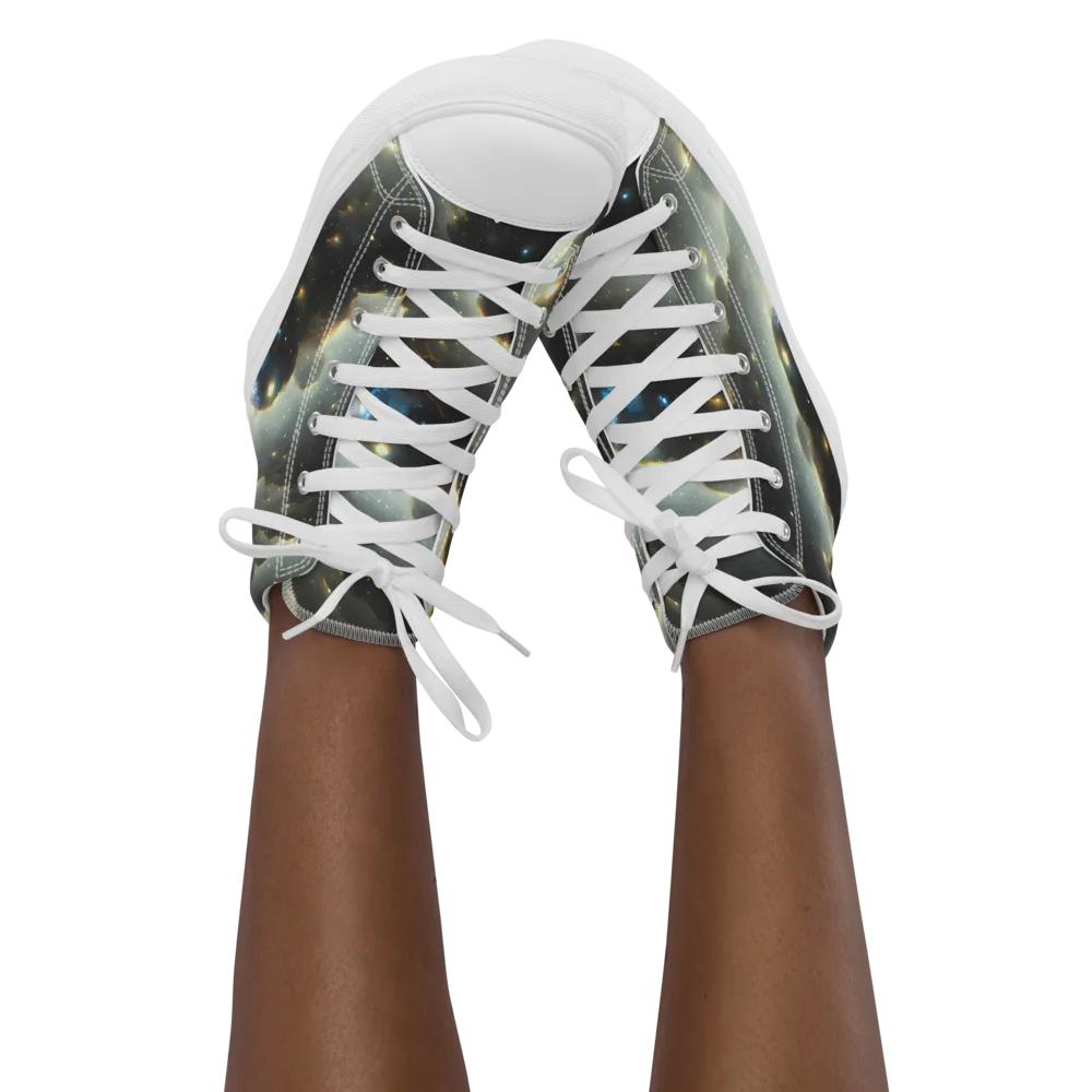 Rutkowski Nebula on Women's High Top Canvas Shoes — Front