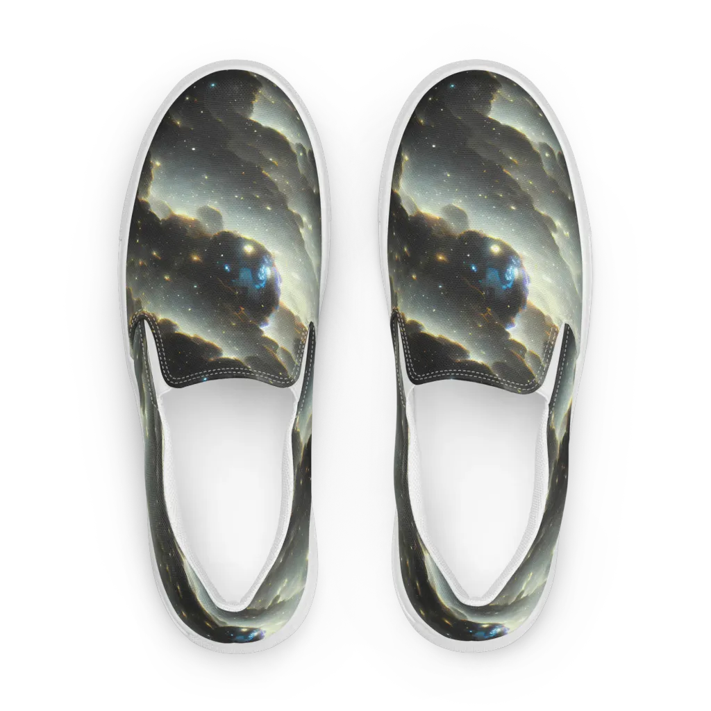 Rutkowski Nebula on Men's Slip-On Canvas Shoes — Front