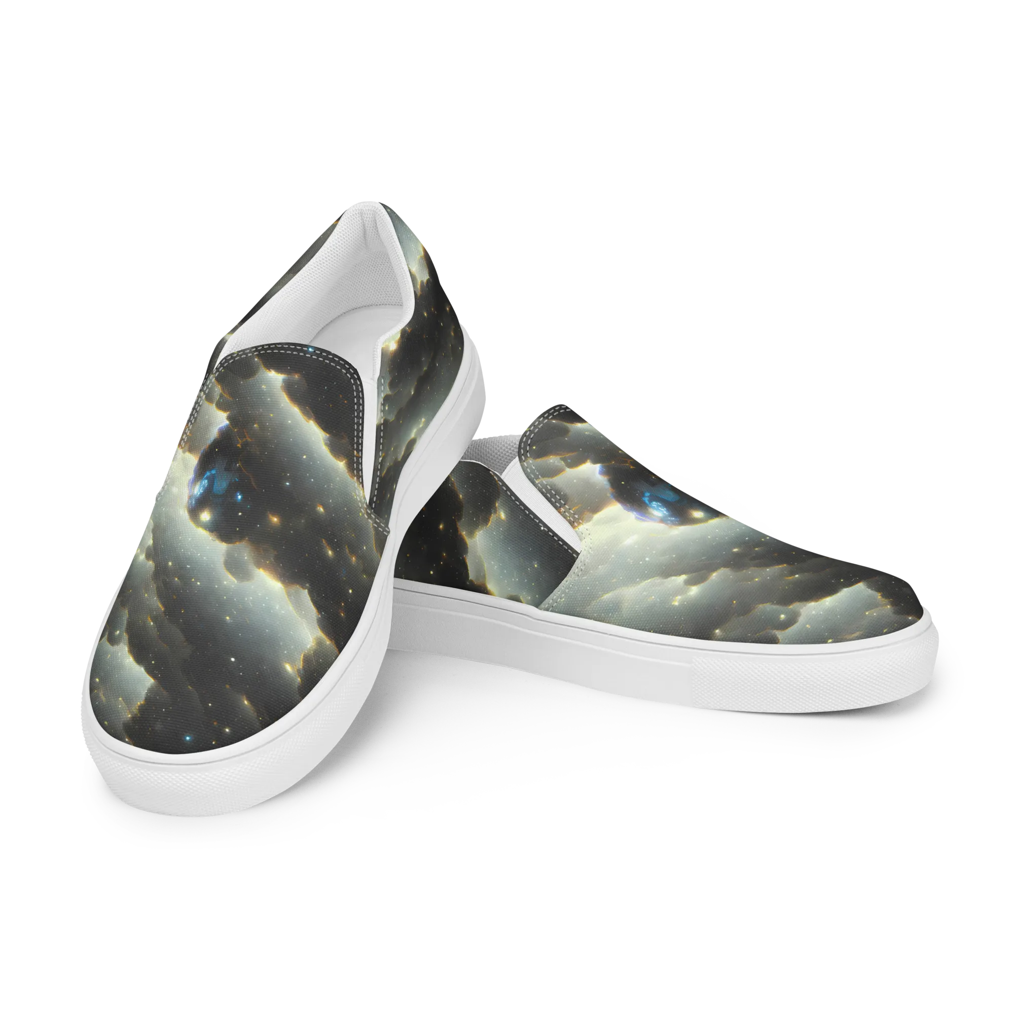 Rutkowski Nebula on Men's Slip-On Canvas Shoes — Left Front