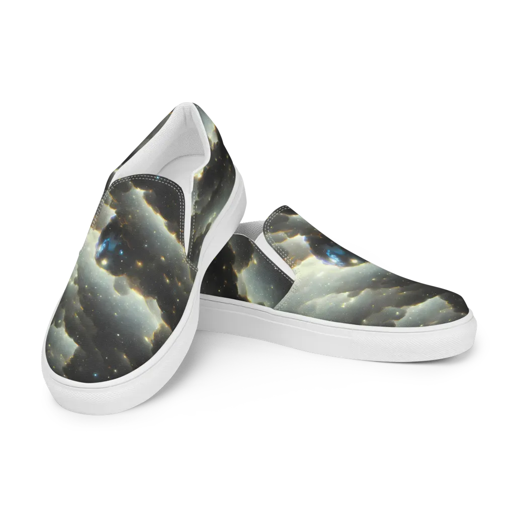 Rutkowski Nebula on Men's Slip-On Canvas Shoes — Left Front