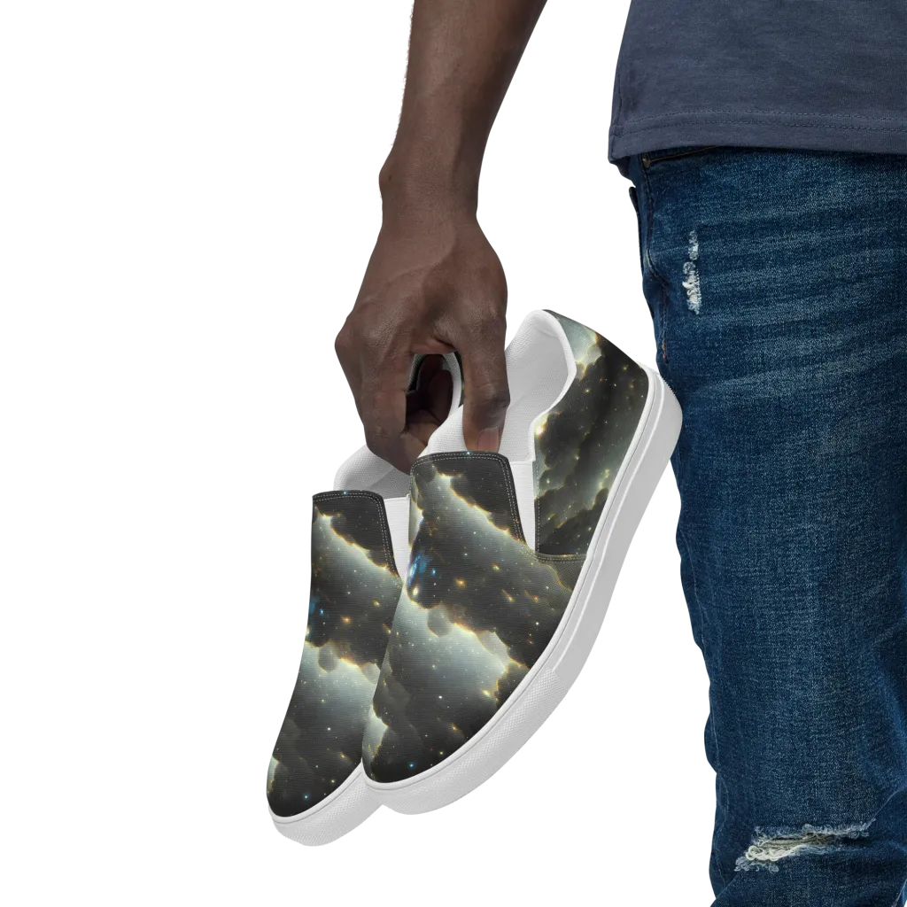 Rutkowski Nebula on Men's Slip-On Canvas Shoes — Left Front