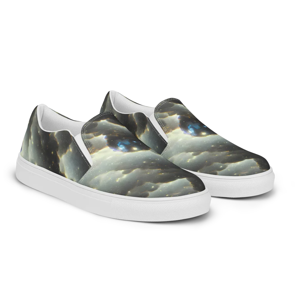 Rutkowski Nebula on Women's Slip-On Canvas Shoes — Right Front