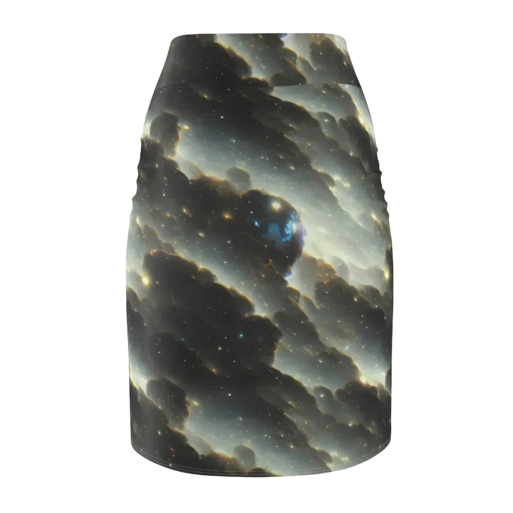 Rutkowski Nebula on Pencil Skirt — Back