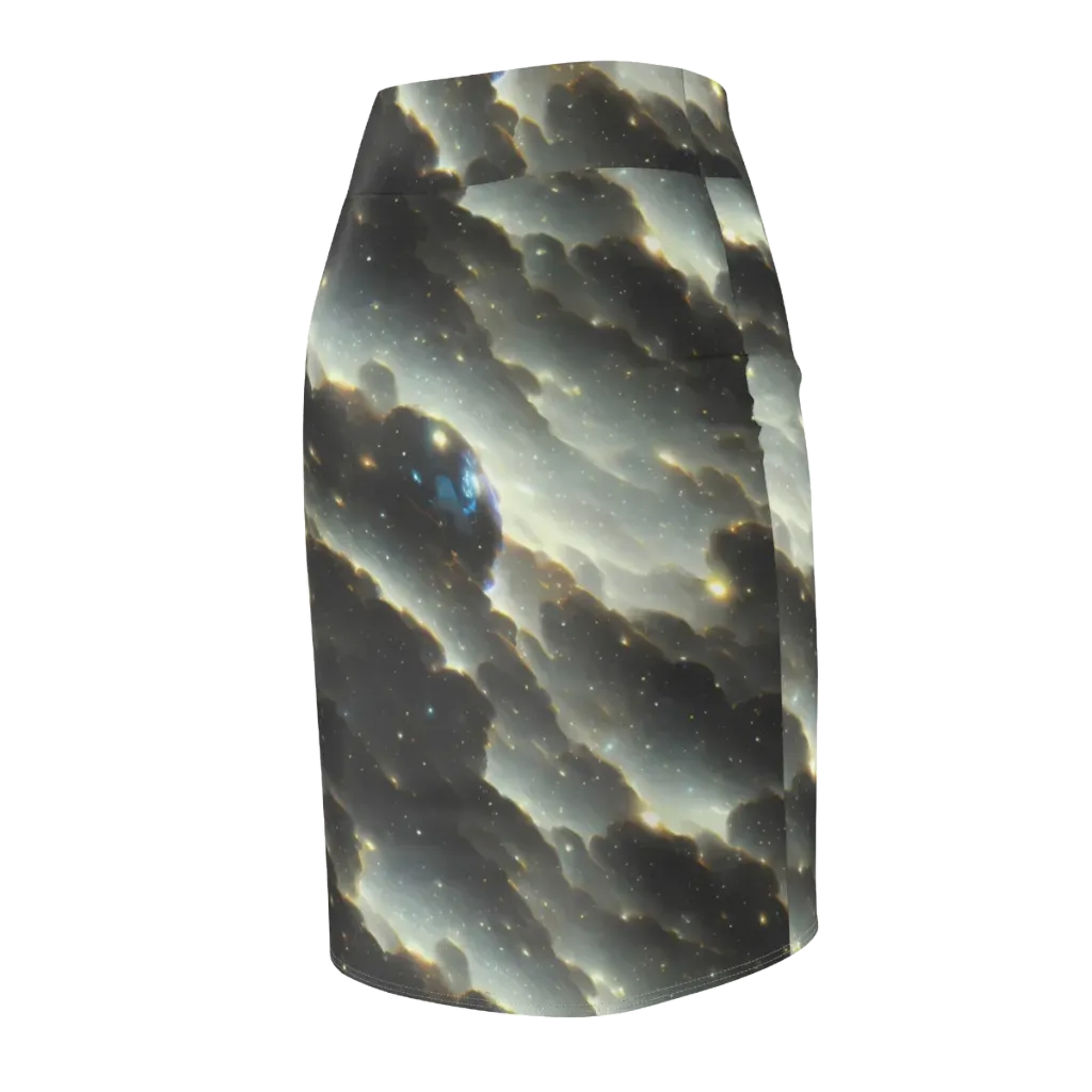 Rutkowski Nebula on Pencil Skirt — Back Side