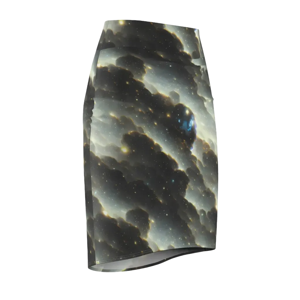 Rutkowski Nebula on Pencil Skirt — Front Side