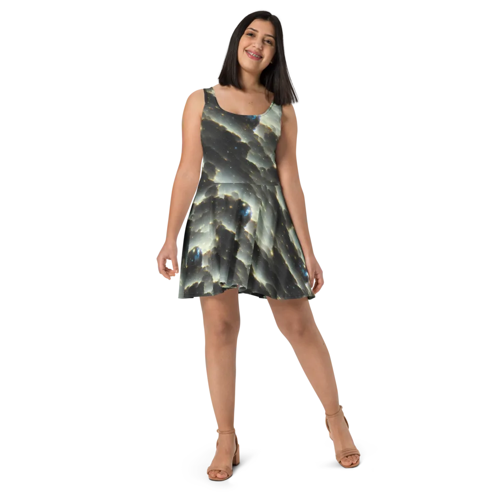 Rutkowski Nebula on Skater Dress — Front