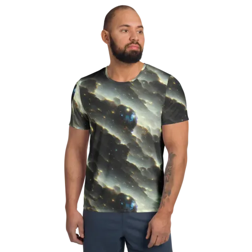 Rutkowski Nebula on a Men's Athletic T-Shirt