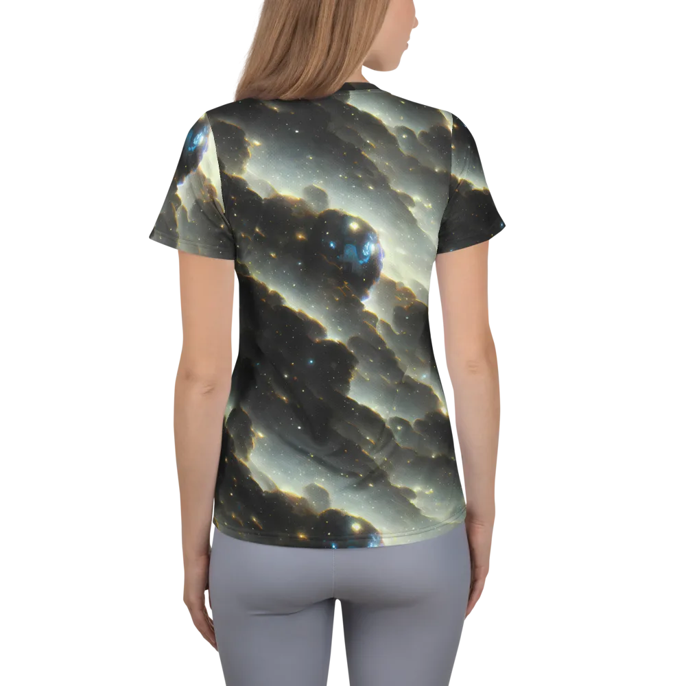 Rutkowski Nebula on Women's Athletic T-Shirt — Back