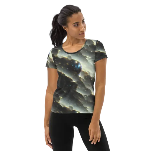 Rutkowski Nebula on a Women's Athletic T-Shirt