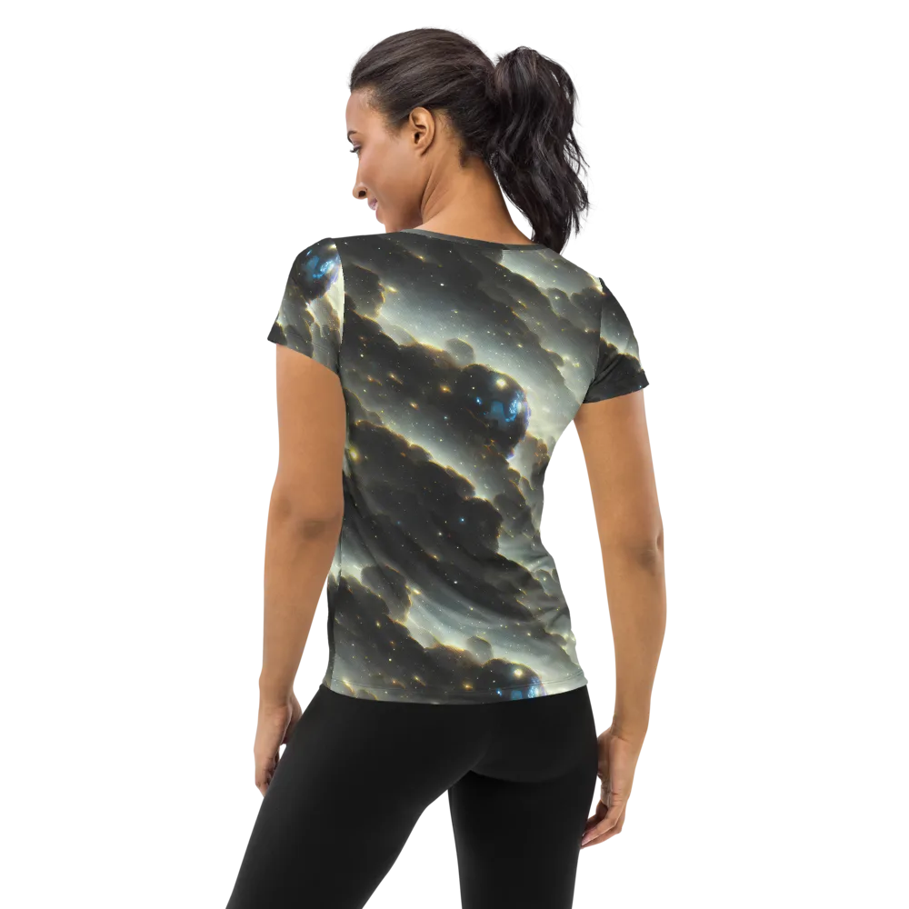Rutkowski Nebula on Women's Athletic T-Shirt — Back