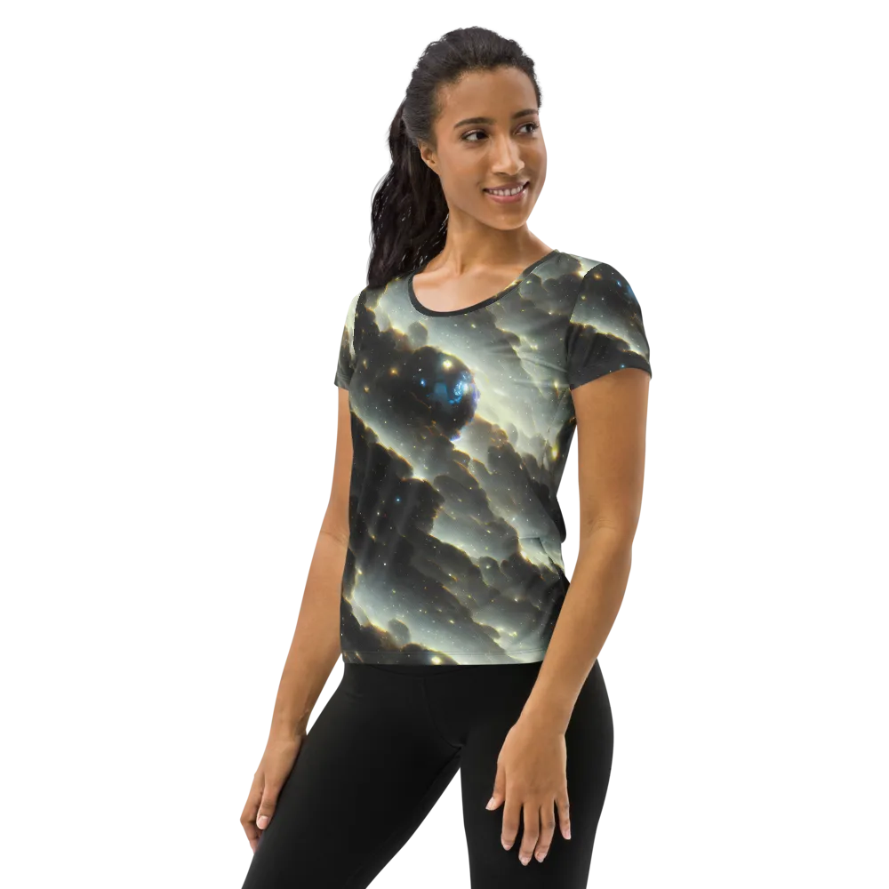 Rutkowski Nebula on Women's Athletic T-Shirt — Left