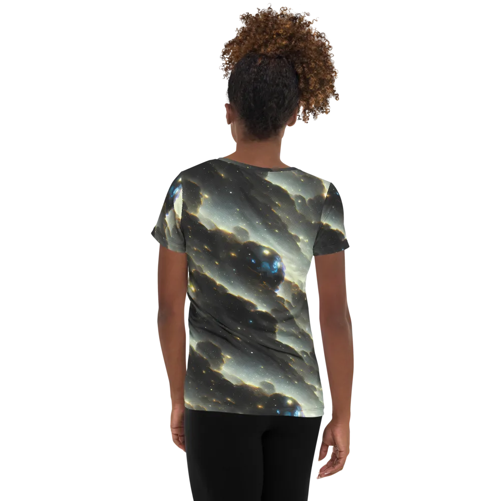 Rutkowski Nebula on Women's Athletic T-Shirt — Back