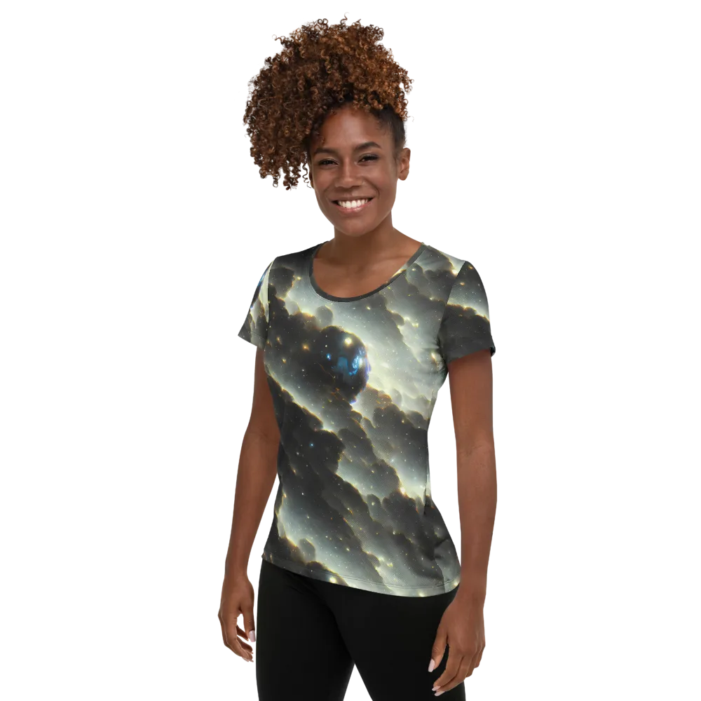 Rutkowski Nebula on Women's Athletic T-Shirt — Left