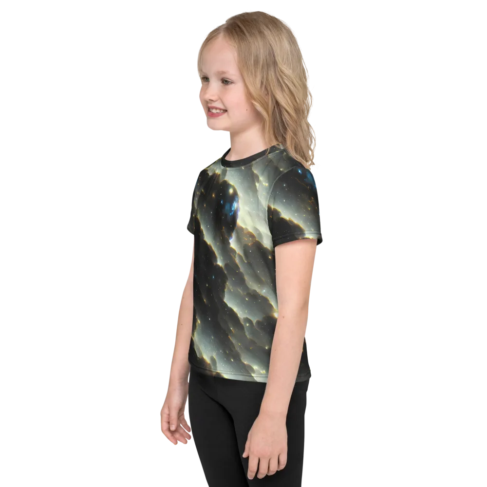 Rutkowski Nebula on Kids Crew Neck T-Shirt — Left