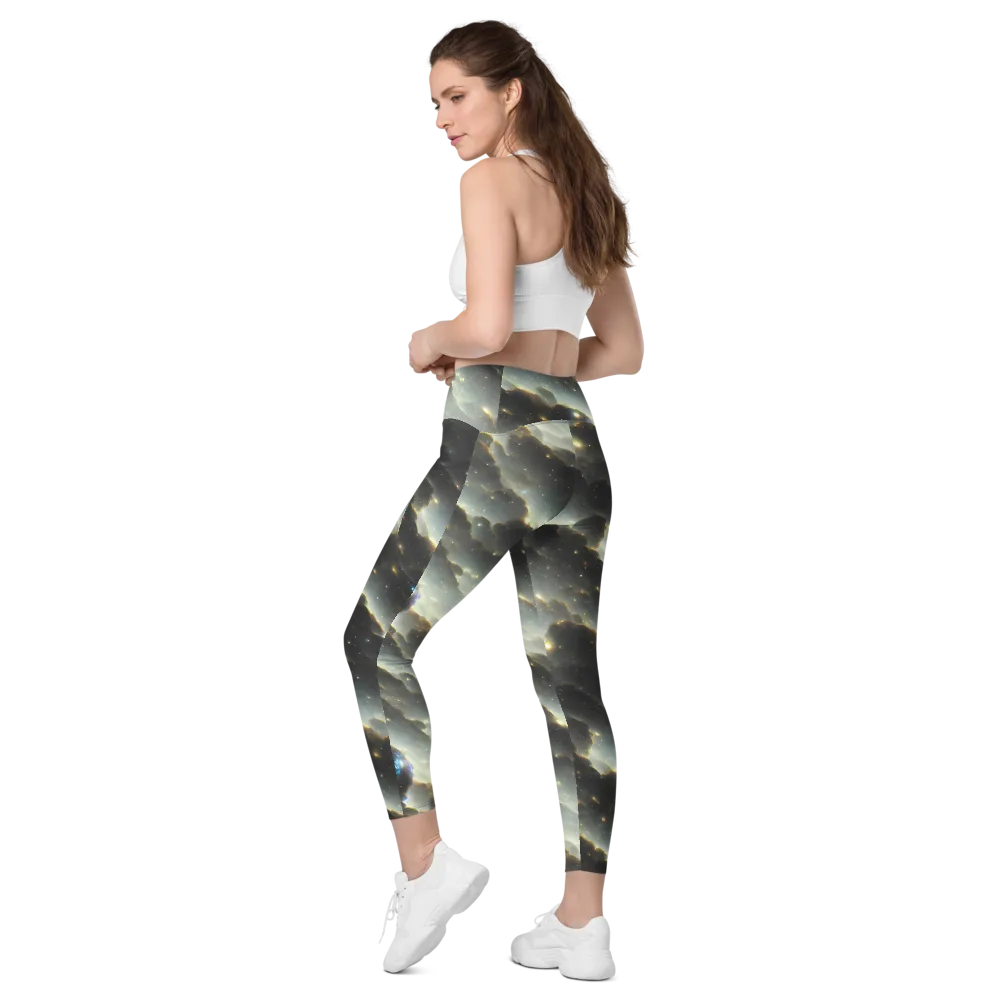 Rutkowski Nebula on Leggings with Pockets — Left Back