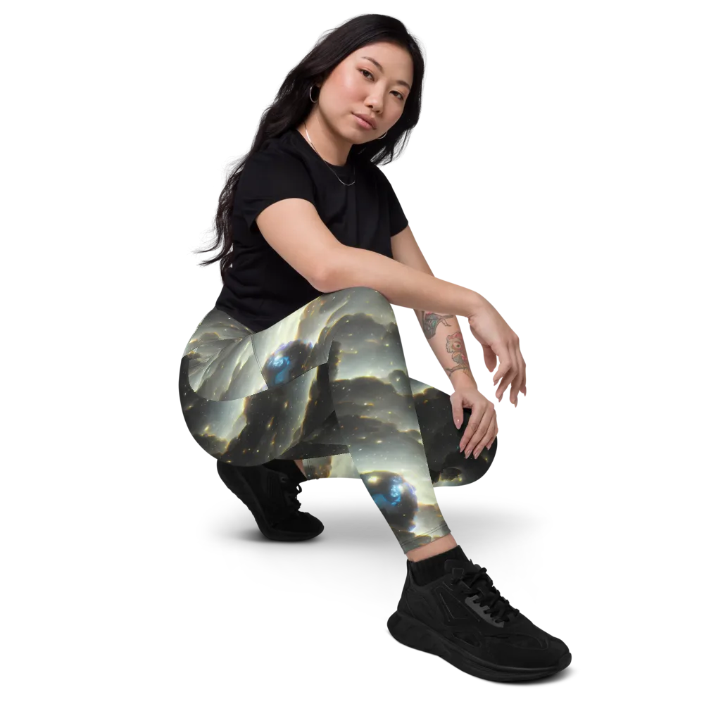 Rutkowski Nebula on Leggings with Pockets — Right Front