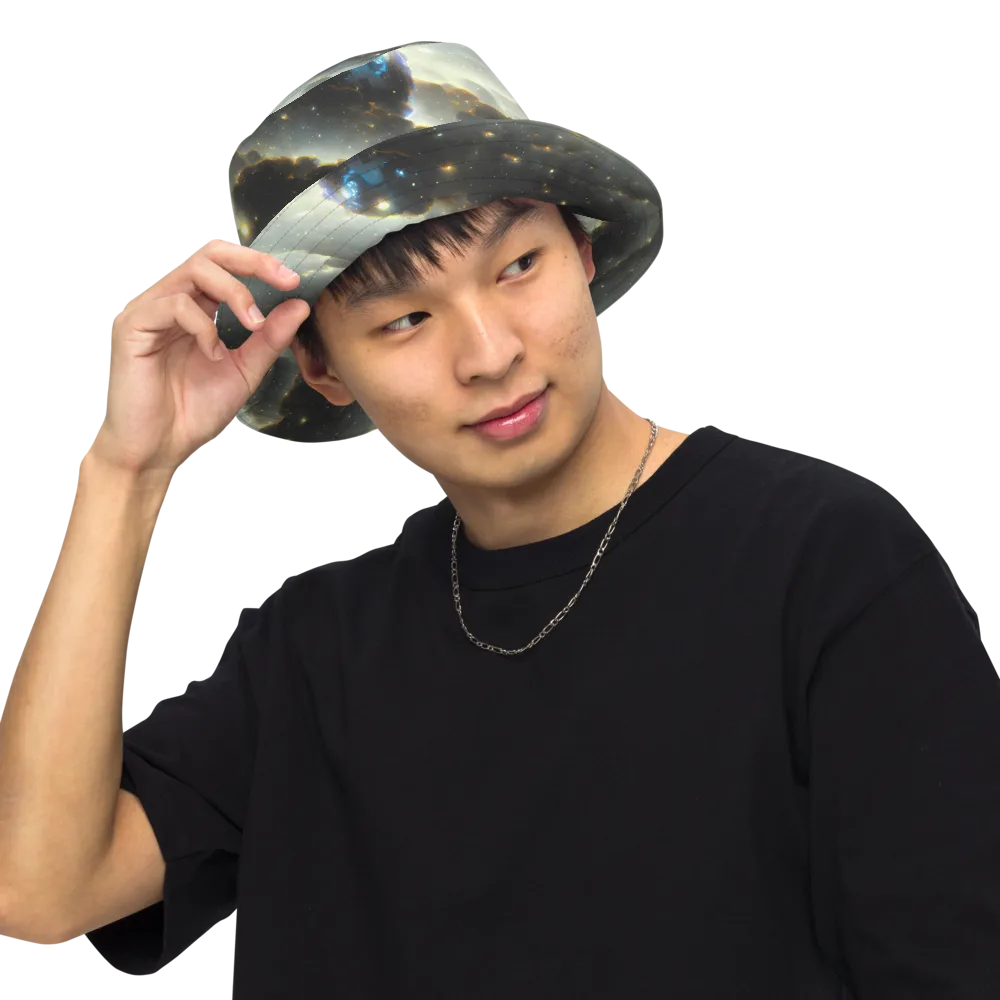 Rutkowski Nebula on Reversible Bucket Hat — Front Inside