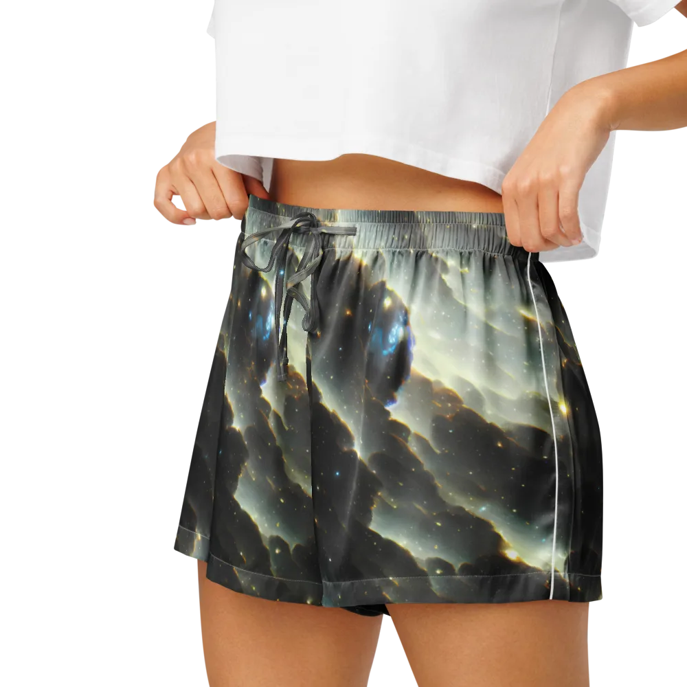 Rutkowski Nebula on Women's Pajama Shorts — Left