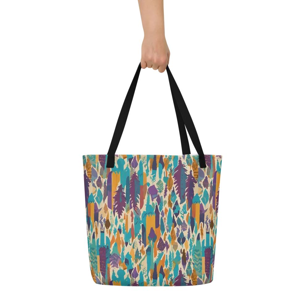 Turquoise Thicket on Large Tote Bag W/ Pocket — Front