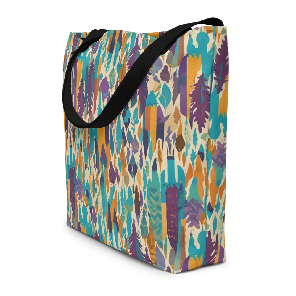 Turquoise Thicket on Large Tote Bag W/ Pocket — Front