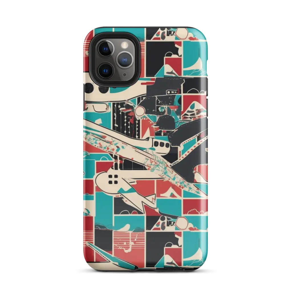 Jet Set Geometry on Tough Case for iPhone® — Front