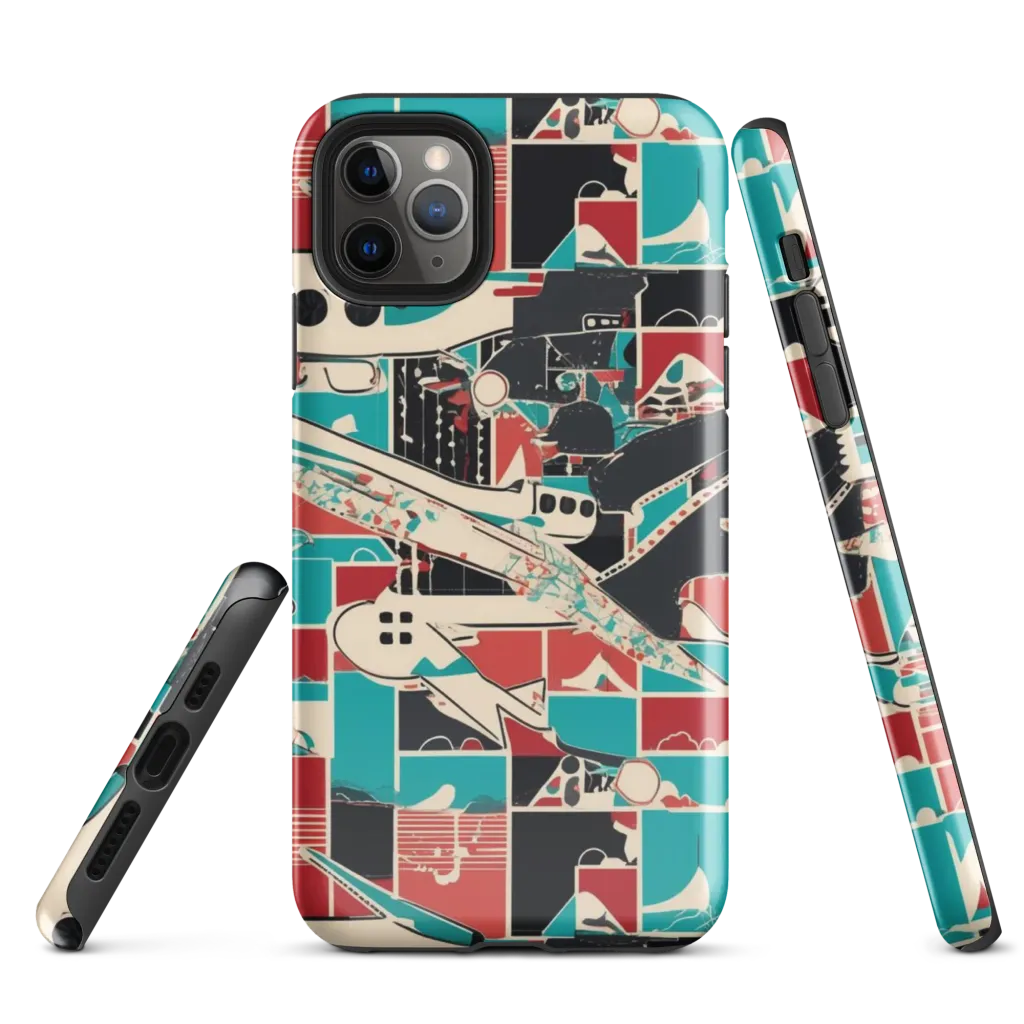Jet Set Geometry on Tough Case for iPhone® — Front