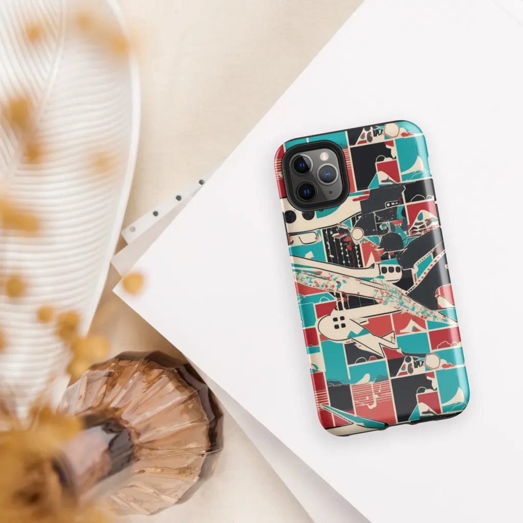 Jet Set Geometry on Tough Case for iPhone® — Front
