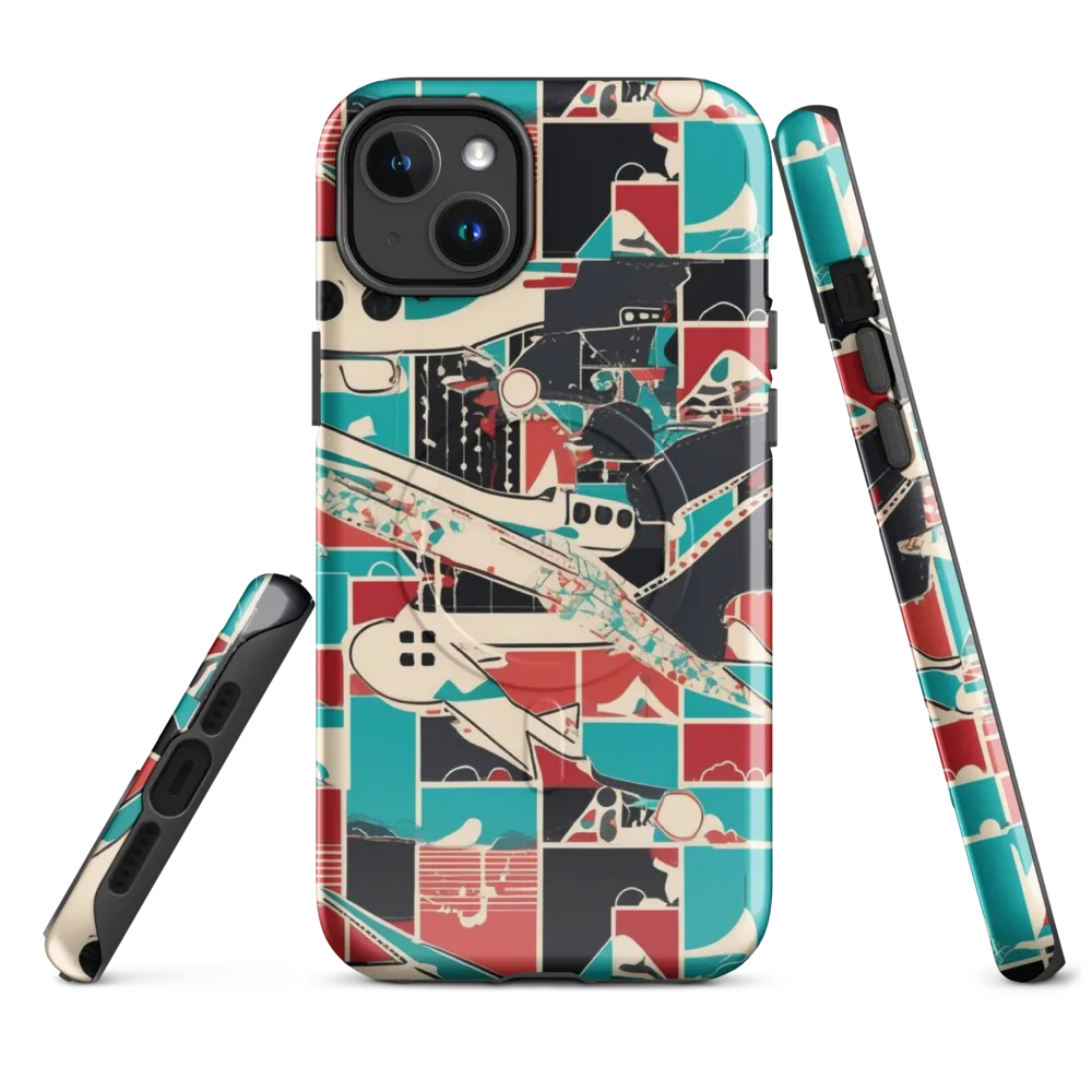 Jet Set Geometry on MagSafe Tough Case for iPhone® — Front