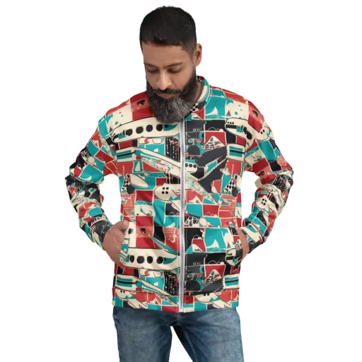 Jet Set Geometry on a Bomber Jacket