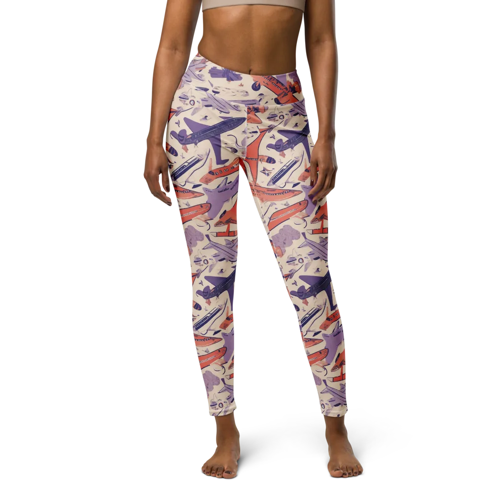 Cloudline Fleet on Yoga Leggings — Front