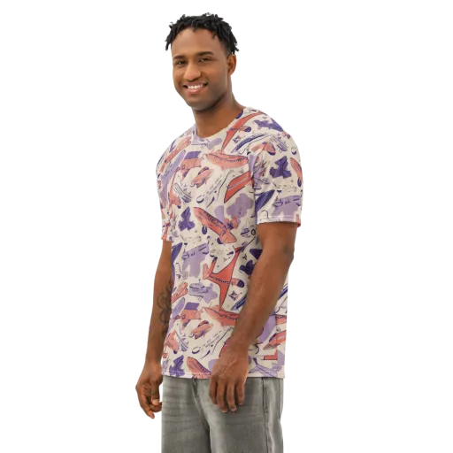 Cloudline Fleet on a Men's Cotton Crew Neck T-Shirt