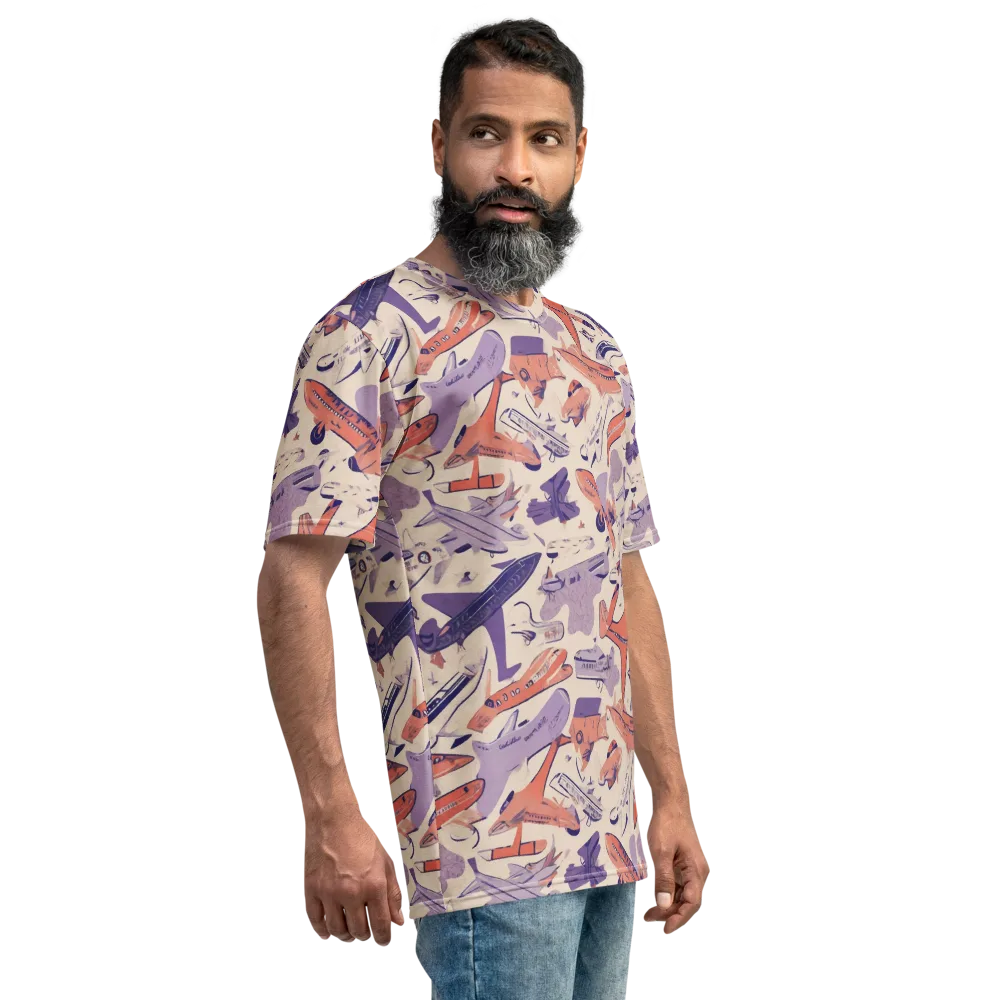 Cloudline Fleet on Men's Crew Neck T-Shirt — Right